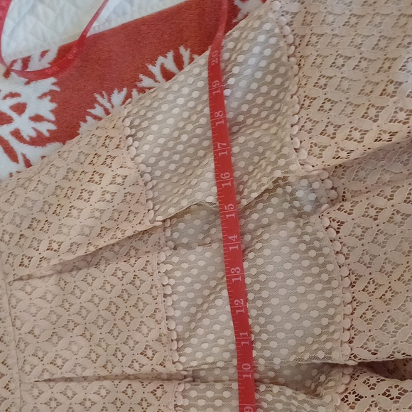 🔥🔥Eliza J blush Easter teared pleated lace skirt pockets 2 - Picture 11 of 16